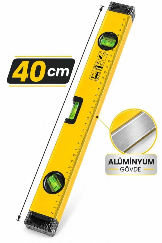 40 CM Alüminyum Su Terazisi Cetvelli