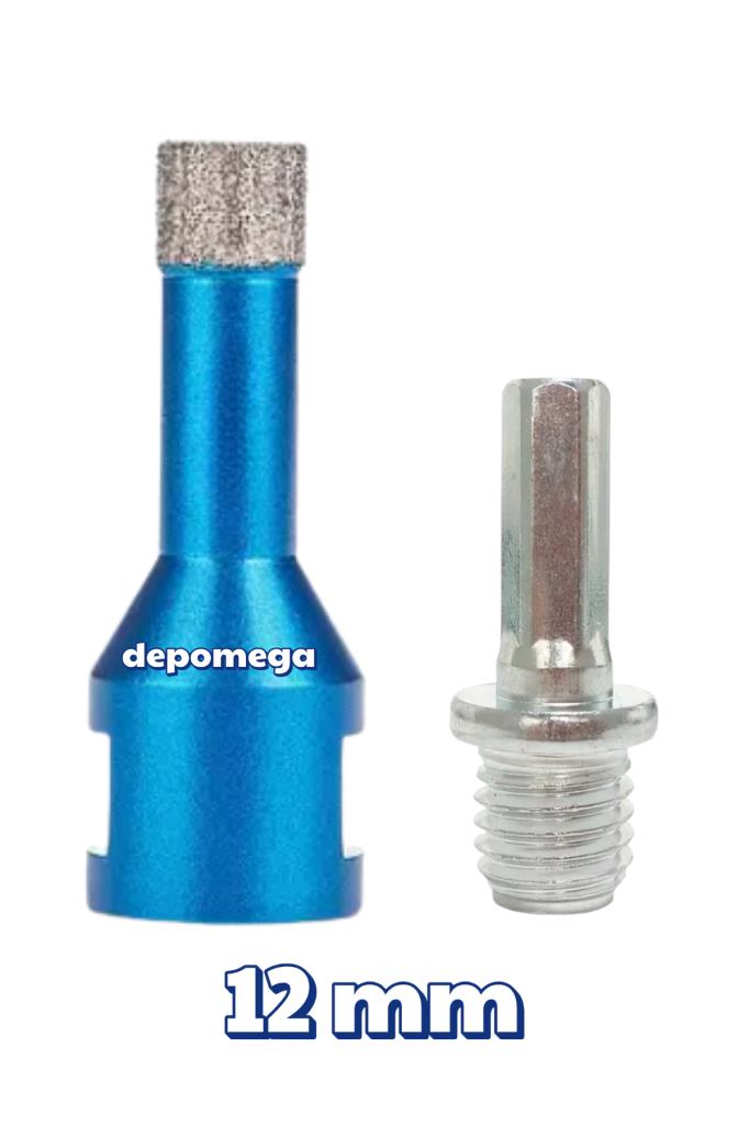12 mm Granit Mermer Seramik Delme Panç Spiral ve Matkap İçin Aparatlı M14 12 mm Granit Mermer Seramik Delme Panç Spiral ve Matkap İçin Aparatlı M14