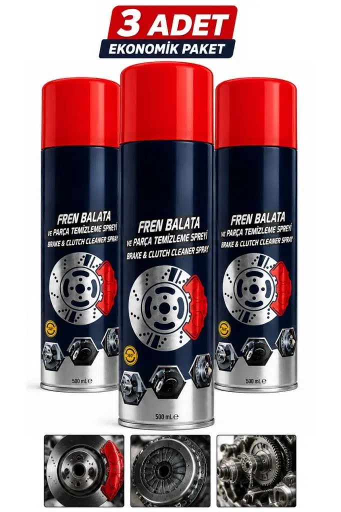 3 Adet Steel Fren Balata ve Parça Temizleme Spreyi 500 ml
